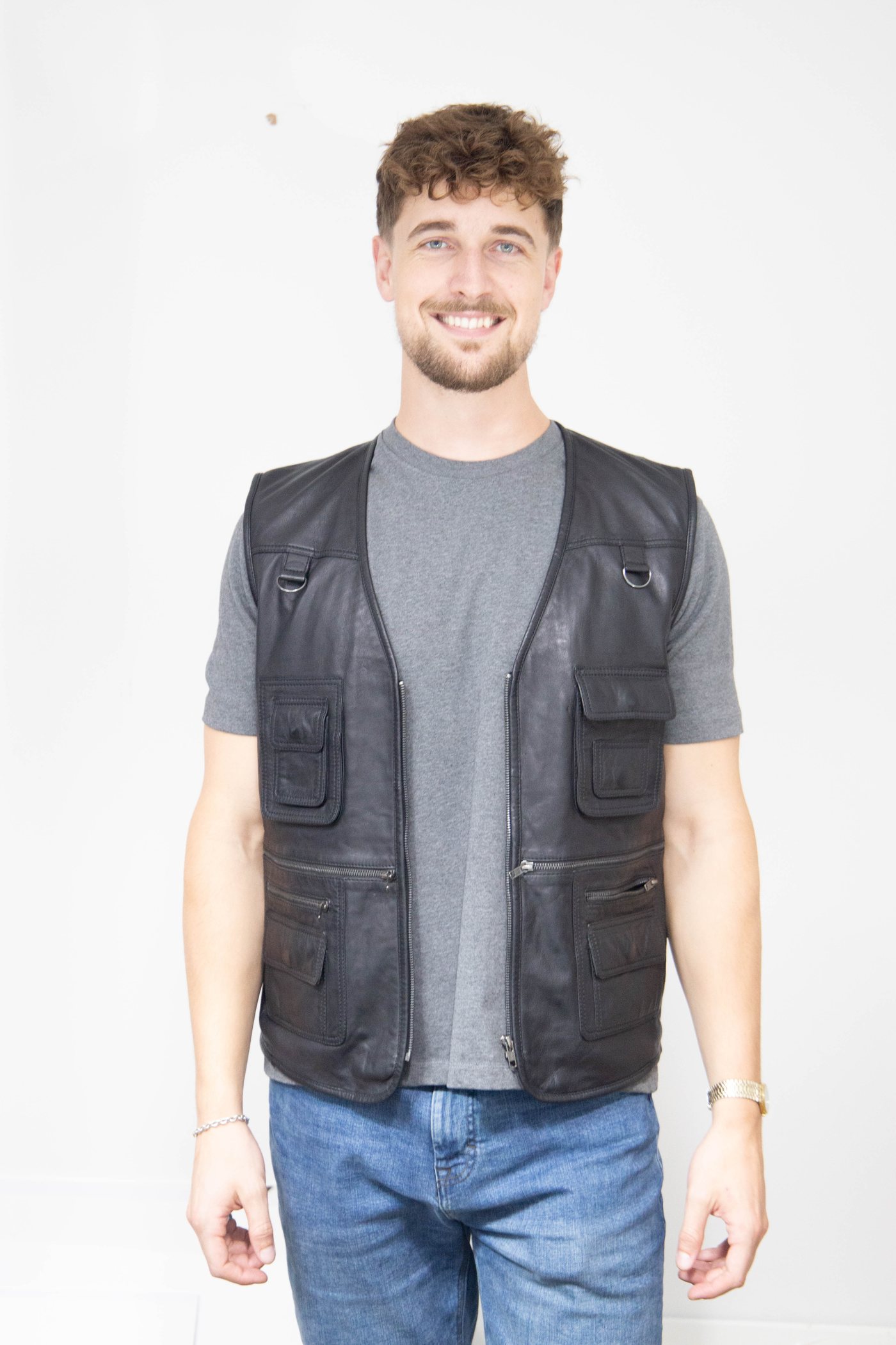 ZAAM Leather Fisherman Waistcoat